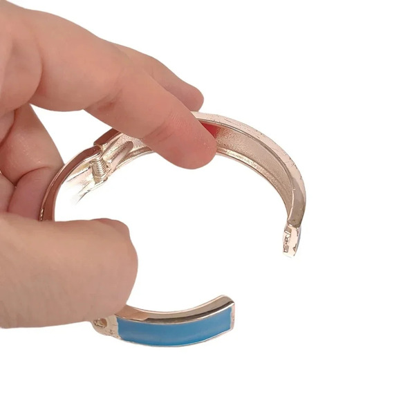 Talbots Necklace Statement Blue Yellow & Bracelet - Picture 6 of 12